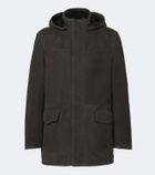 Thom Sweeney Hooded suede parka