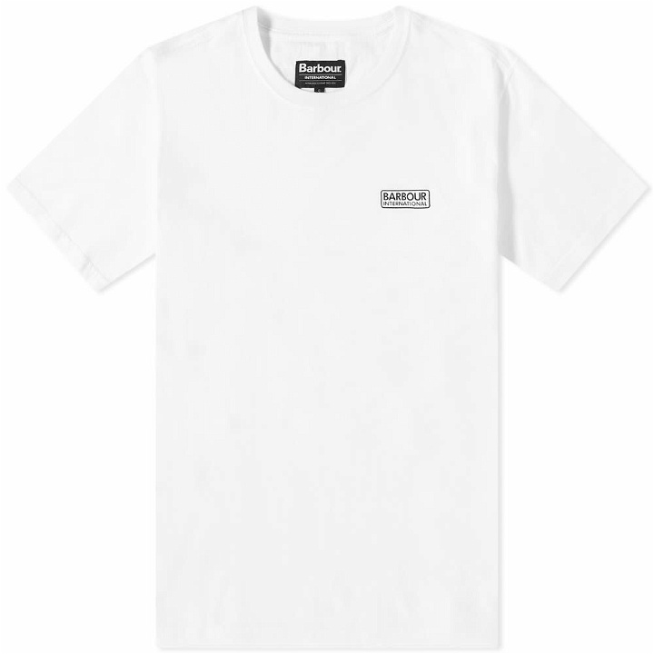 Photo: Barbour Men's International Essential Logo T-Shirt in White