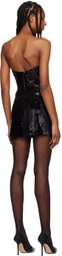 Mônot Black Sequin Minidress