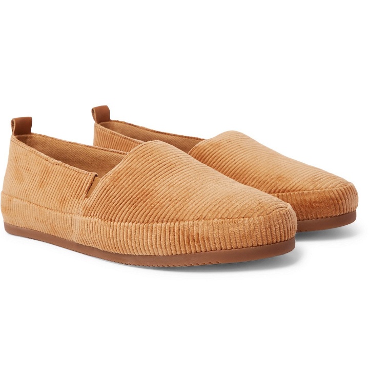 Photo: Mulo - Shearling-Lined Waxed-Suede Slippers - Brown