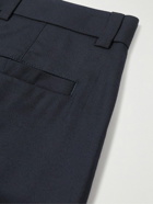 Giorgio Armani - Straight-Leg Pleated Super 160s Wool-Twill Trousers - Blue