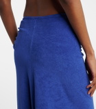 Christopher Esber Cotton-blend terry maxi skirt
