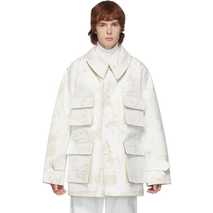 Photo: Maison Margiela Off-White Raw Canvas Military Jacket