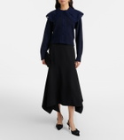 Erdem Crochet-trimmed wool-blend cardigan