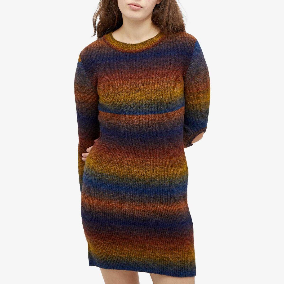 Aries Women's Boucle Space Holey Knit Dress in Multi