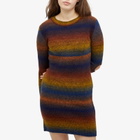 Aries Women's Boucle Space Holey Knit Dress in Multi
