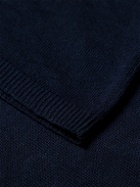 De Bonne Facture - Organic Cotton and Linen-Blend Sweater - Blue