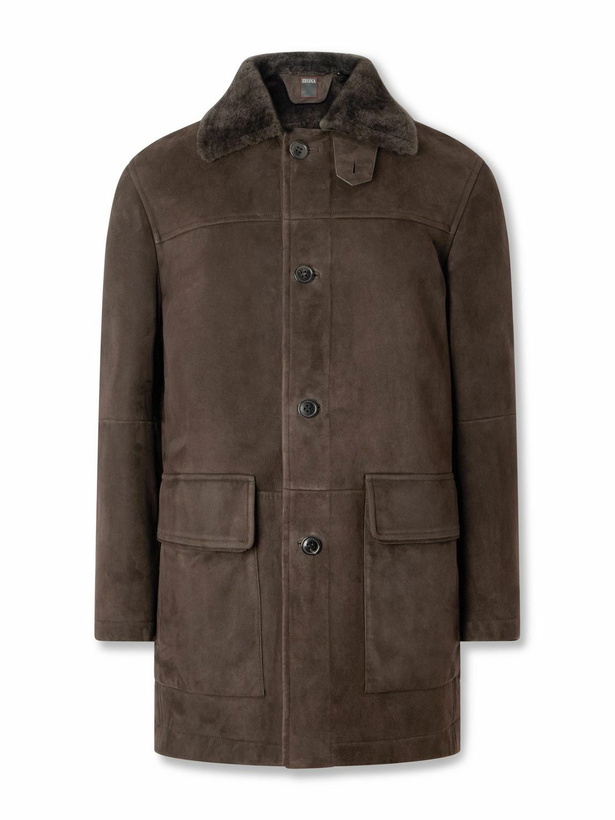 Photo: Zegna - Shearling Coat - Brown