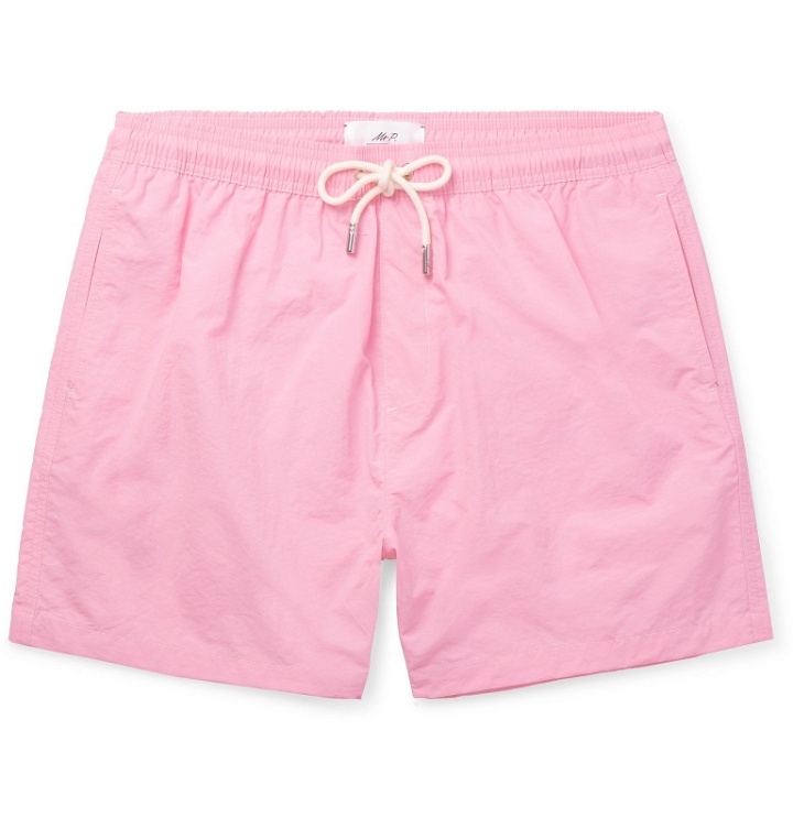 Photo: Mr P. - Mid-Length Swim Shorts - Pink