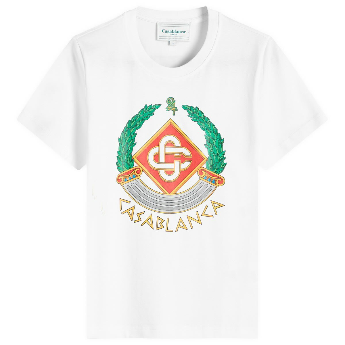 Casablanca Women's Casa Crest Printed Fitted T-Shirt in