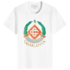 Casablanca Women's Casa Crest Printed Fitted T-Shirt in White