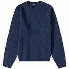 A.P.C. Men's Chandler Donegal Crew Knit in Dark Navy