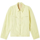 Auralee Men's Wool Poplin Jacket in Yellow