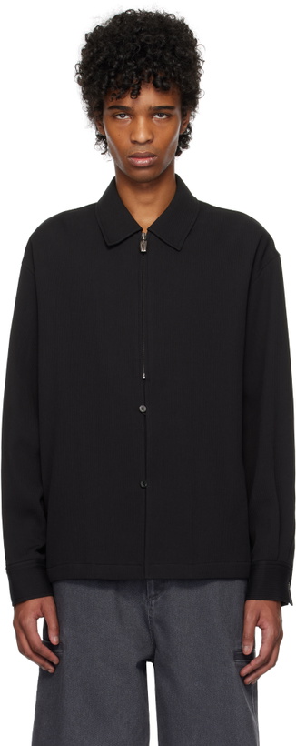 Photo: LE17SEPTEMBRE Black Zip & Button Front Jacket