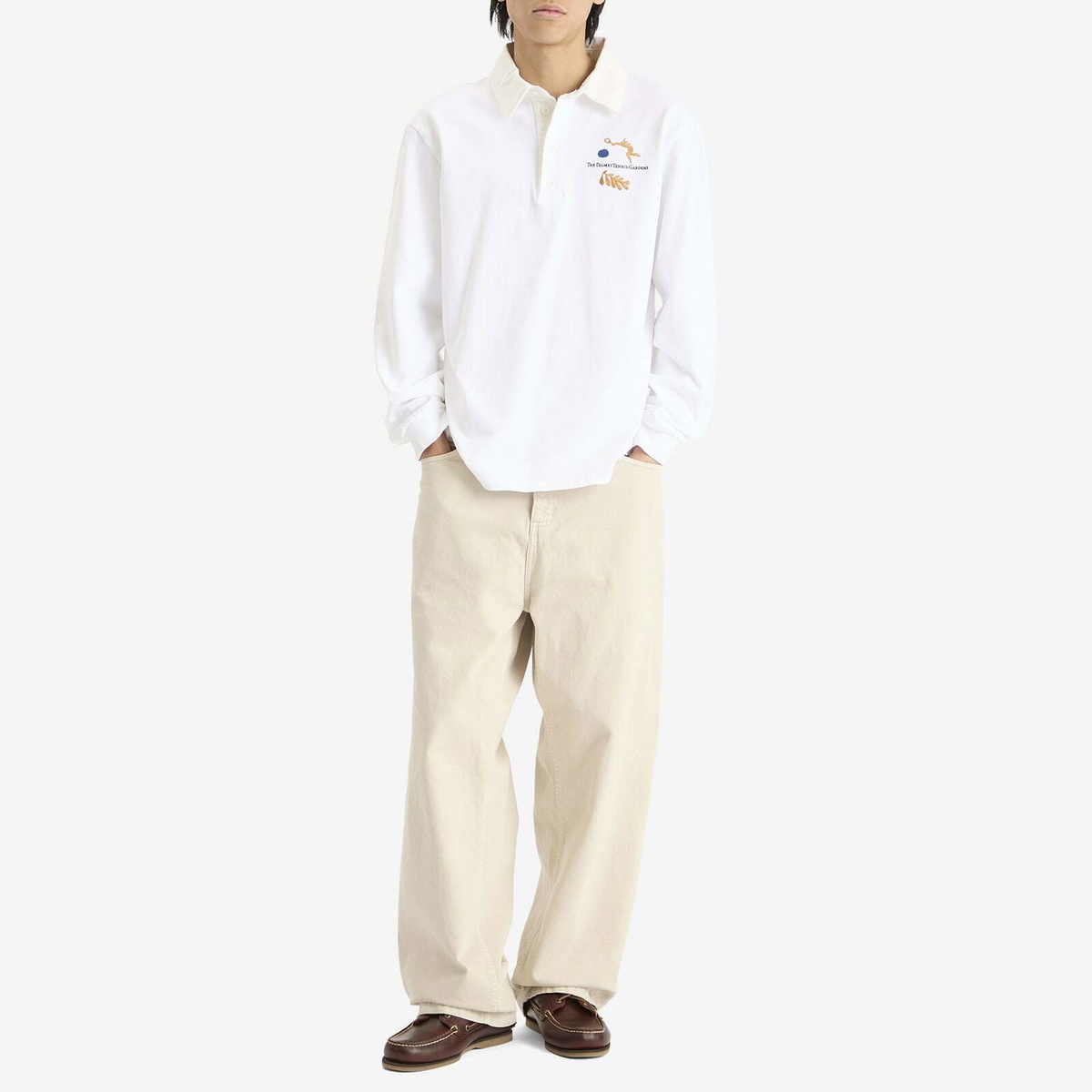 Palmes Men's Garden Rugby Shirt in White