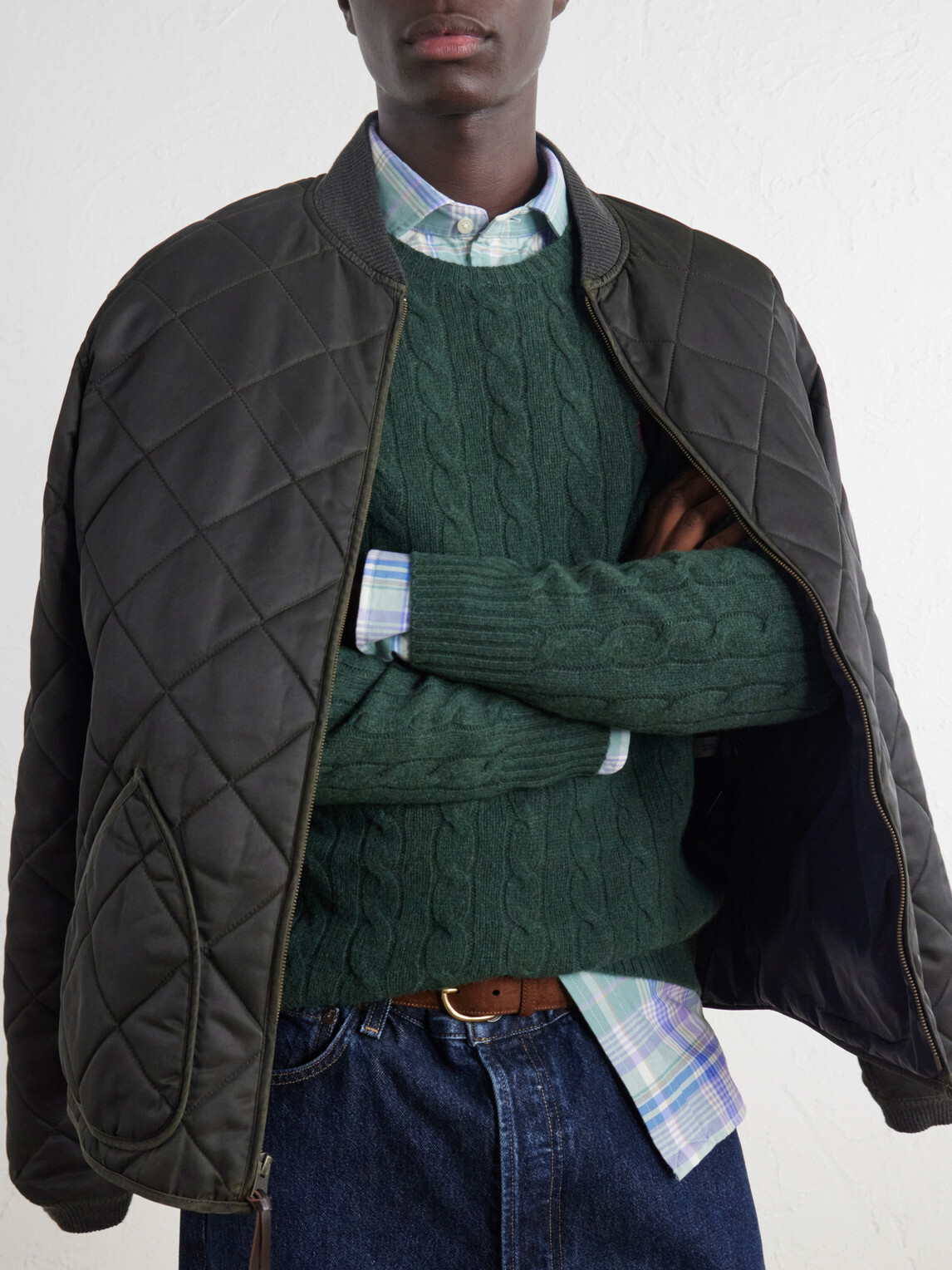 Polo Ralph Lauren - Logo-Embroidered Cable-Knit Wool and Cashmere-Blend Sweater - Green
