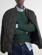 Polo Ralph Lauren - Logo-Embroidered Cable-Knit Wool and Cashmere-Blend Sweater - Green