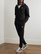 Moncler - Logo-Appliquéd Cotton-Jersey Zip-Up Hoodie - Black