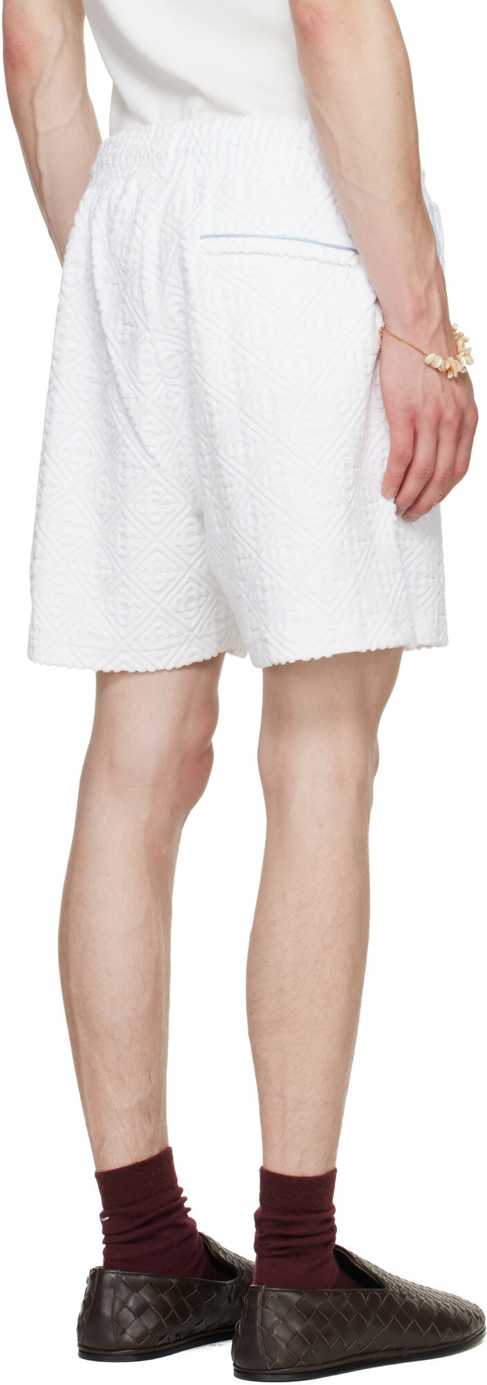 Casablanca White Towelling Shorts