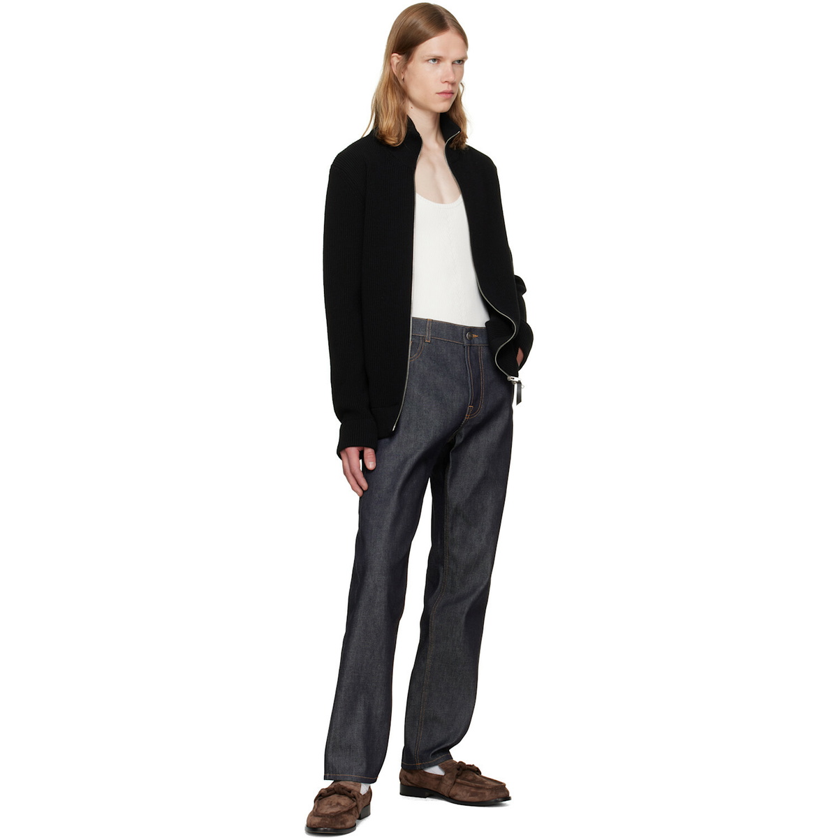 Lanvin Navy Straight-Leg Jeans