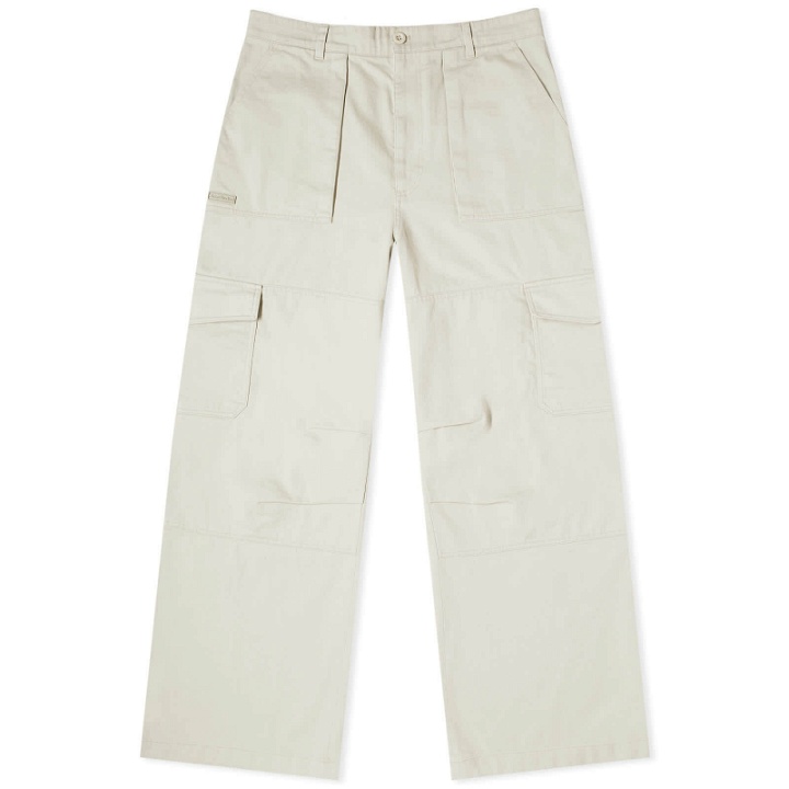 Photo: Acne Studios Men's Patsony Twill Cargo Trousers in Ivory White