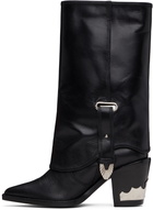Toga Pulla Black Western Style Boots