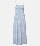 Velvet Senara striped cotton-blend maxi dress