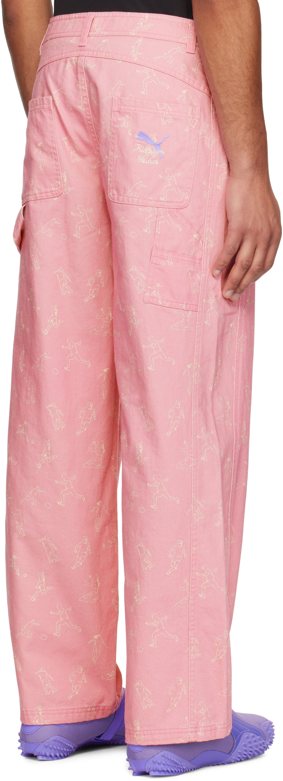 KidSuper Pink PUMA Edition Doodle Jeans