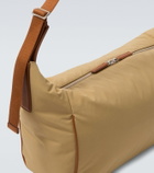The Row Logan E/W leather-trimmed crossbody bag