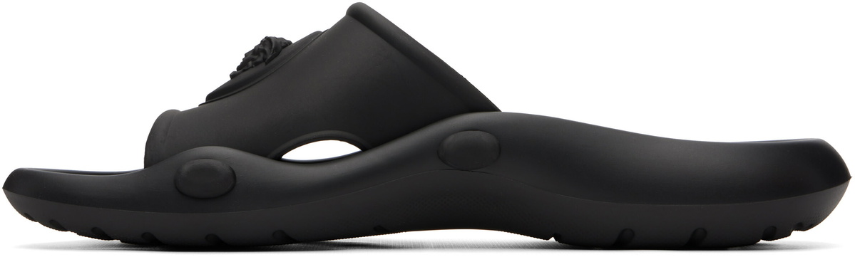 Versace Black Medusa Rubber Slides