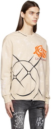 Ksubi Beige Kustom Discoteca Biggie Crewneck Sweatshirt