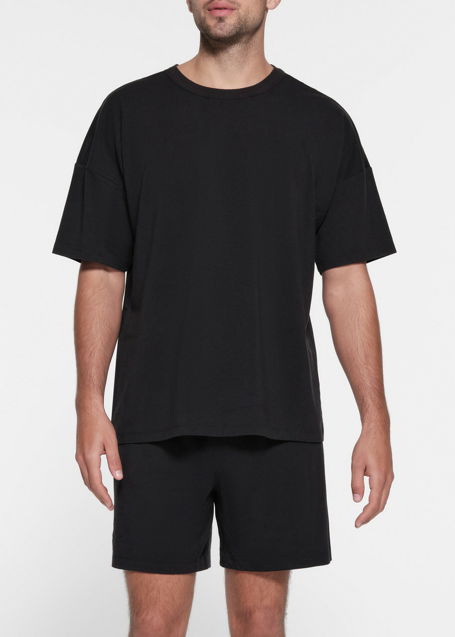 Skims Relaxed Cotton T-shirt Black