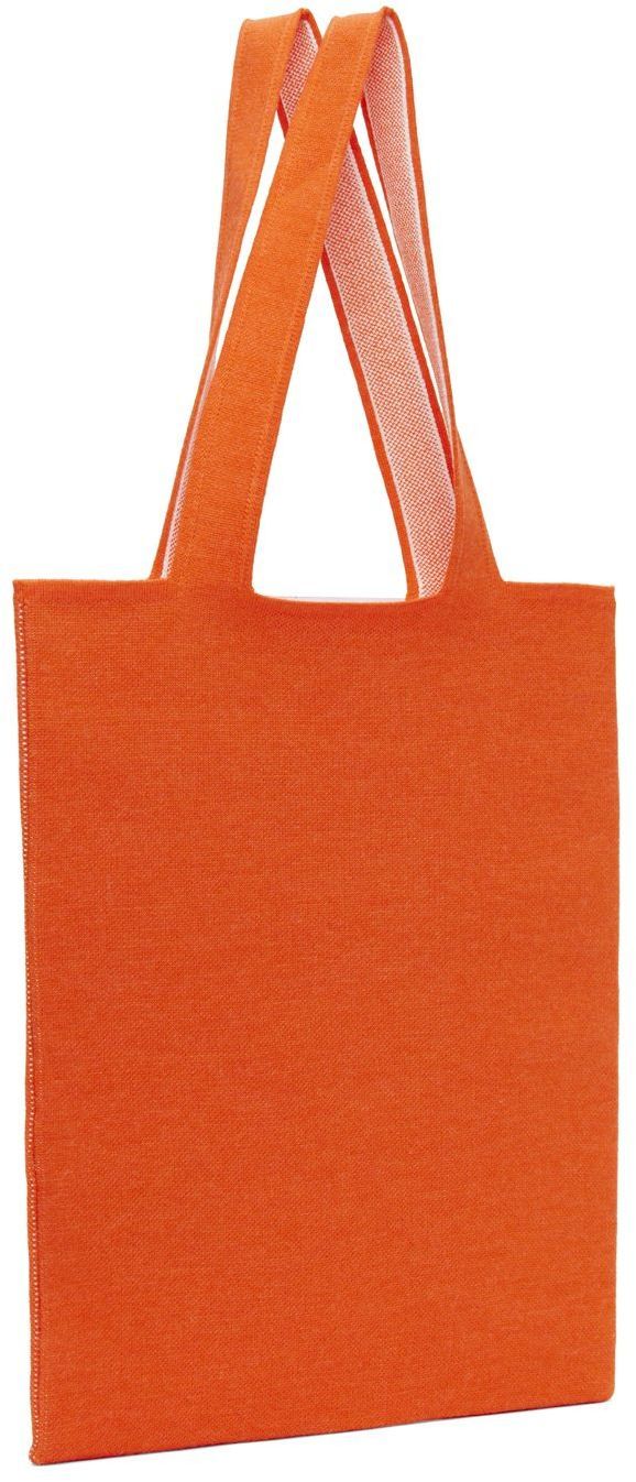 トートバッグ PALM ANGELS Orange Wool Blend Shopping Bag Palm Angels Orange Logo Tote Palm Angels