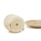 HKliving Cup & Saucer in Rustic Cream/Brown 