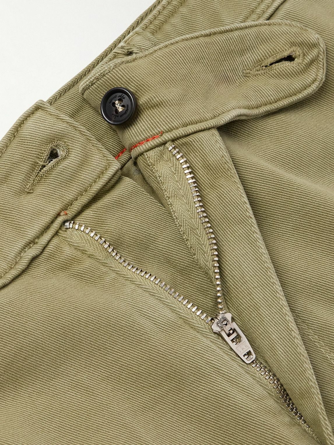 Massimo Alba - Winch2 Straight-Leg Cotton-Blend Twill Trousers - Green