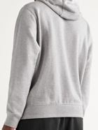 NIKE - Sportswear Logo-Appliquéd Mélange Fleece-Back Cotton-Blend Jersey Hoodie - Gray