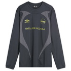 Boiler Room Men's x Umbro Long Sleeve Football Shirt in Blue