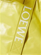 LOEWE - Webbing-Trimmed Crinkled-Leather Tote Bag