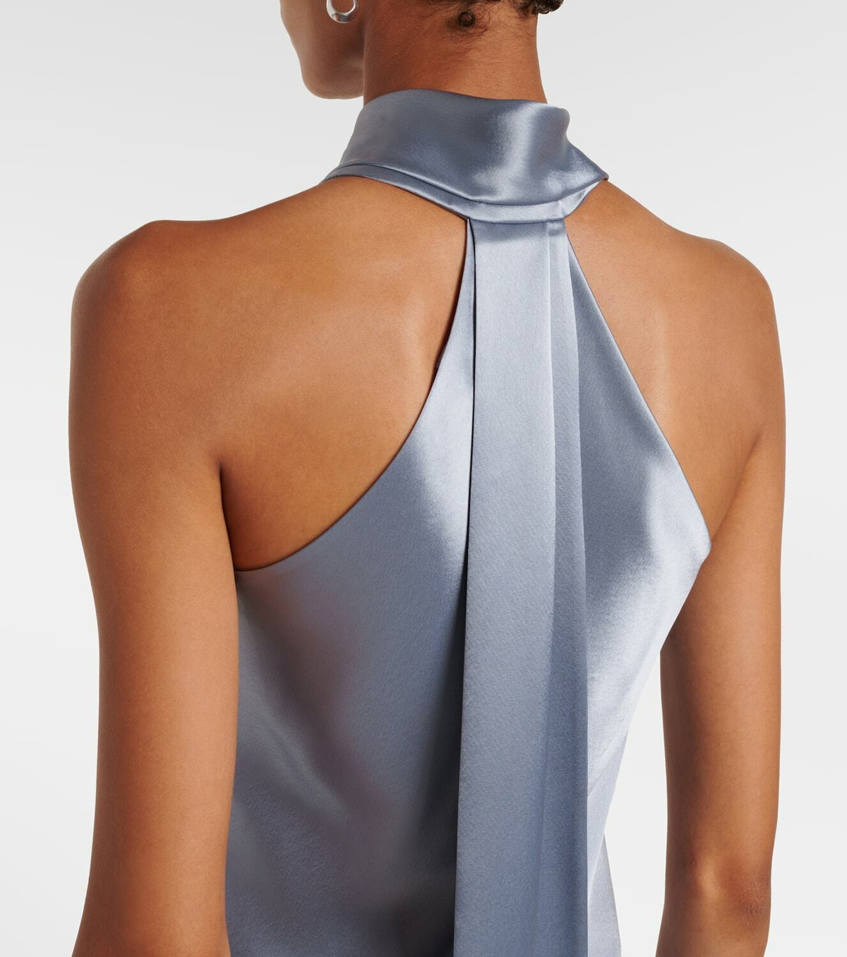 Galvan Cropped Pandora satin midi dress