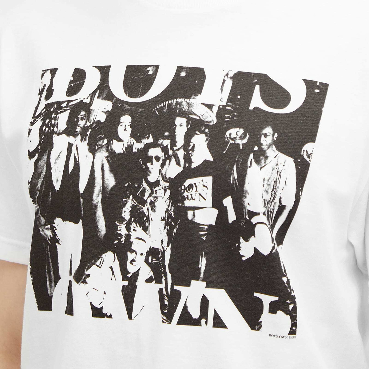 Boys Own Men's Gang Front Print T-Shirt in White