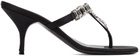 Magda Butrym Black Crystal Thong Heeled Sandals