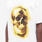 Alexander McQueen Men's Skull Stencil Print T-Shirt in White/Mix