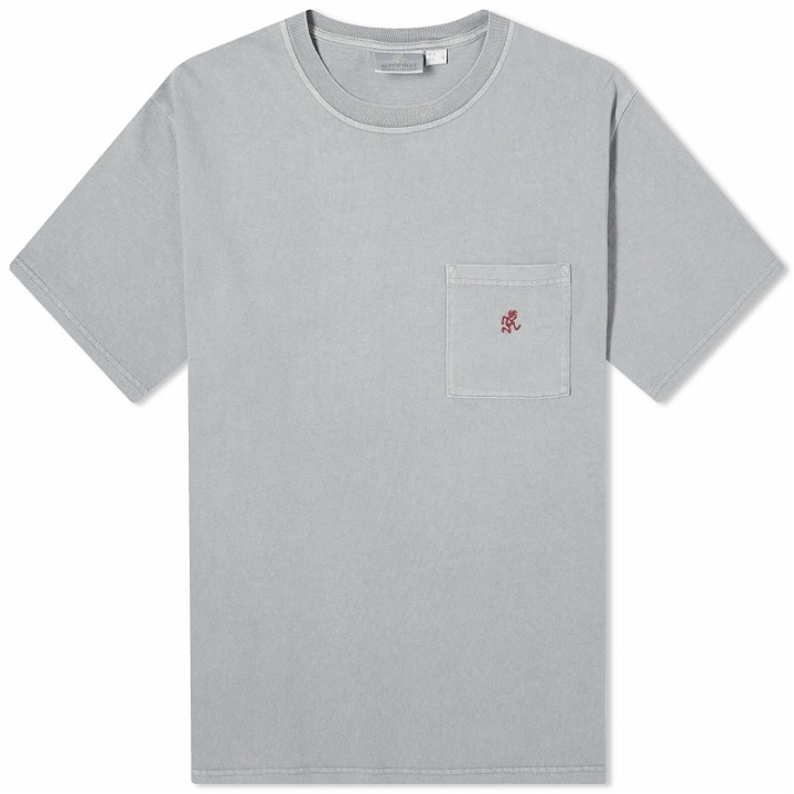 Photo: Gramicci Men's One Point Pocket T-Shirt in Slate Pigment
