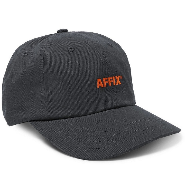 Photo: AFFIX - Logo-Embroidered Cotton-Twill Baseball Cap - Gray