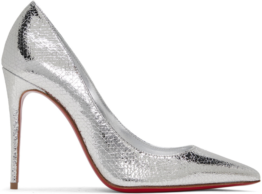 Christian Louboutin Silver Kate 100 Heels Christian Louboutin