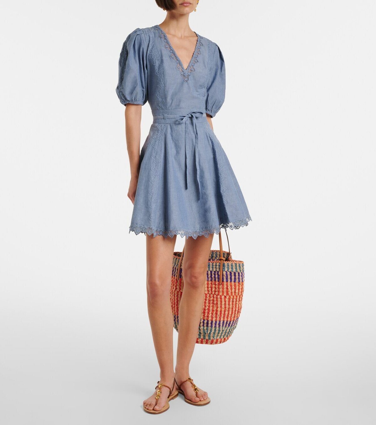 Ulla Johnson Camila lace-trimmed cotton minidress