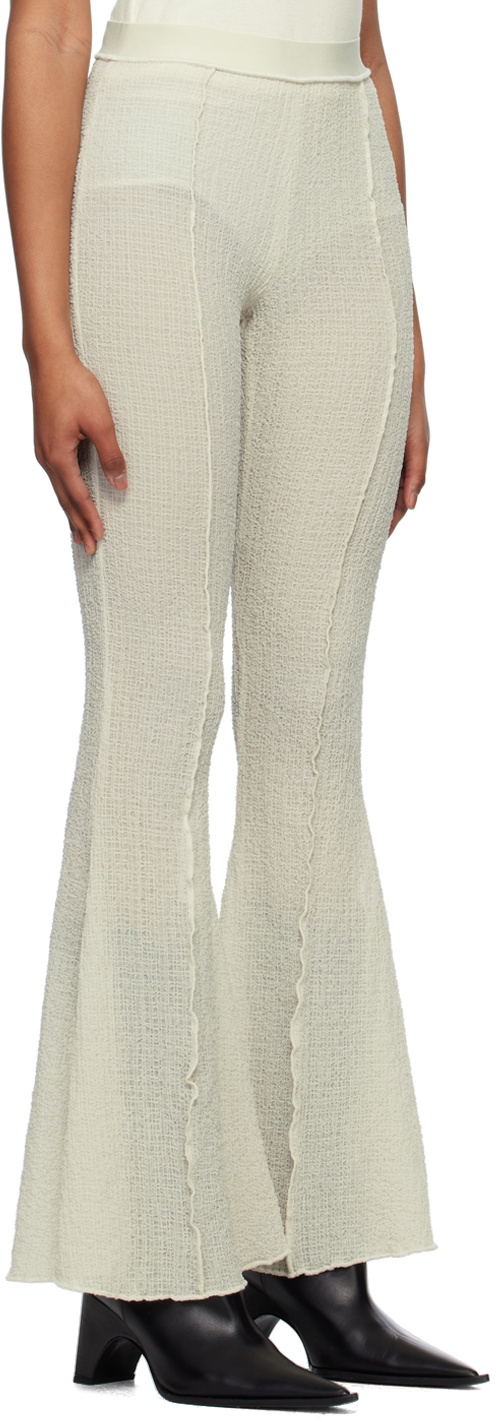 Yuzefi Off-White Flared Trousers