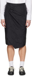 ADER error Black Medium Midi Skirt
