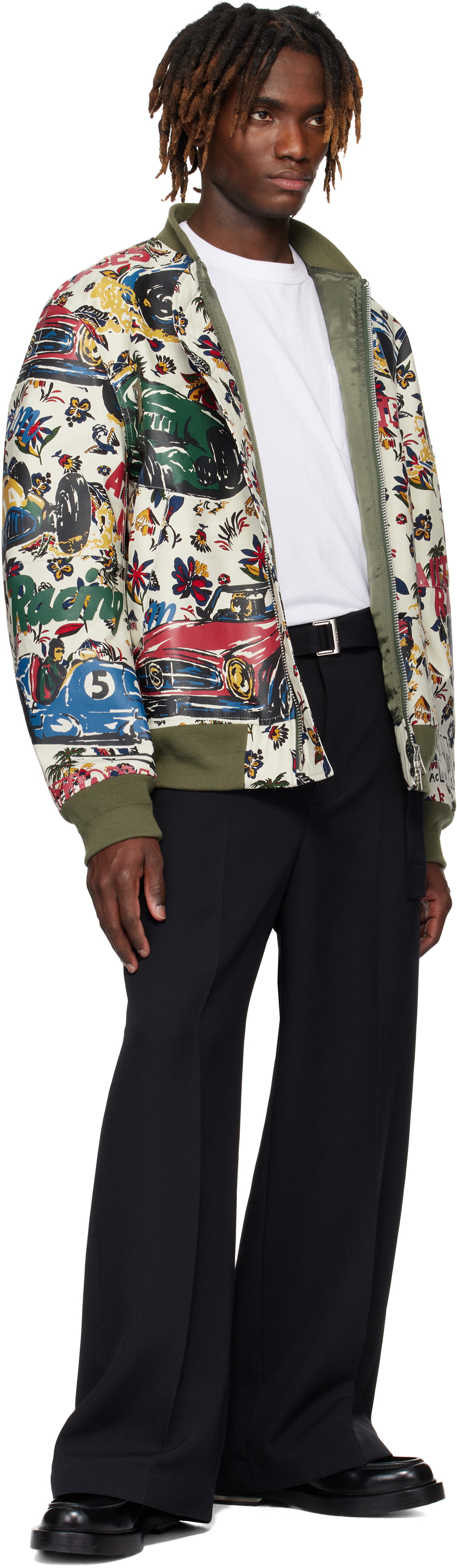 ジャケット・アウター sacai Car Race Tropical Print Blouson Multicolor Car Race Tropical Print Bomber Jacket by sacai on