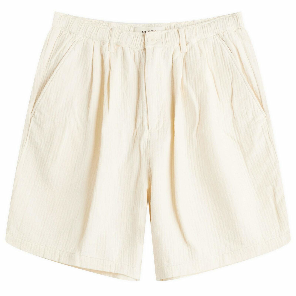 Kestin Men's Mhor Textured Shorts in Ecru